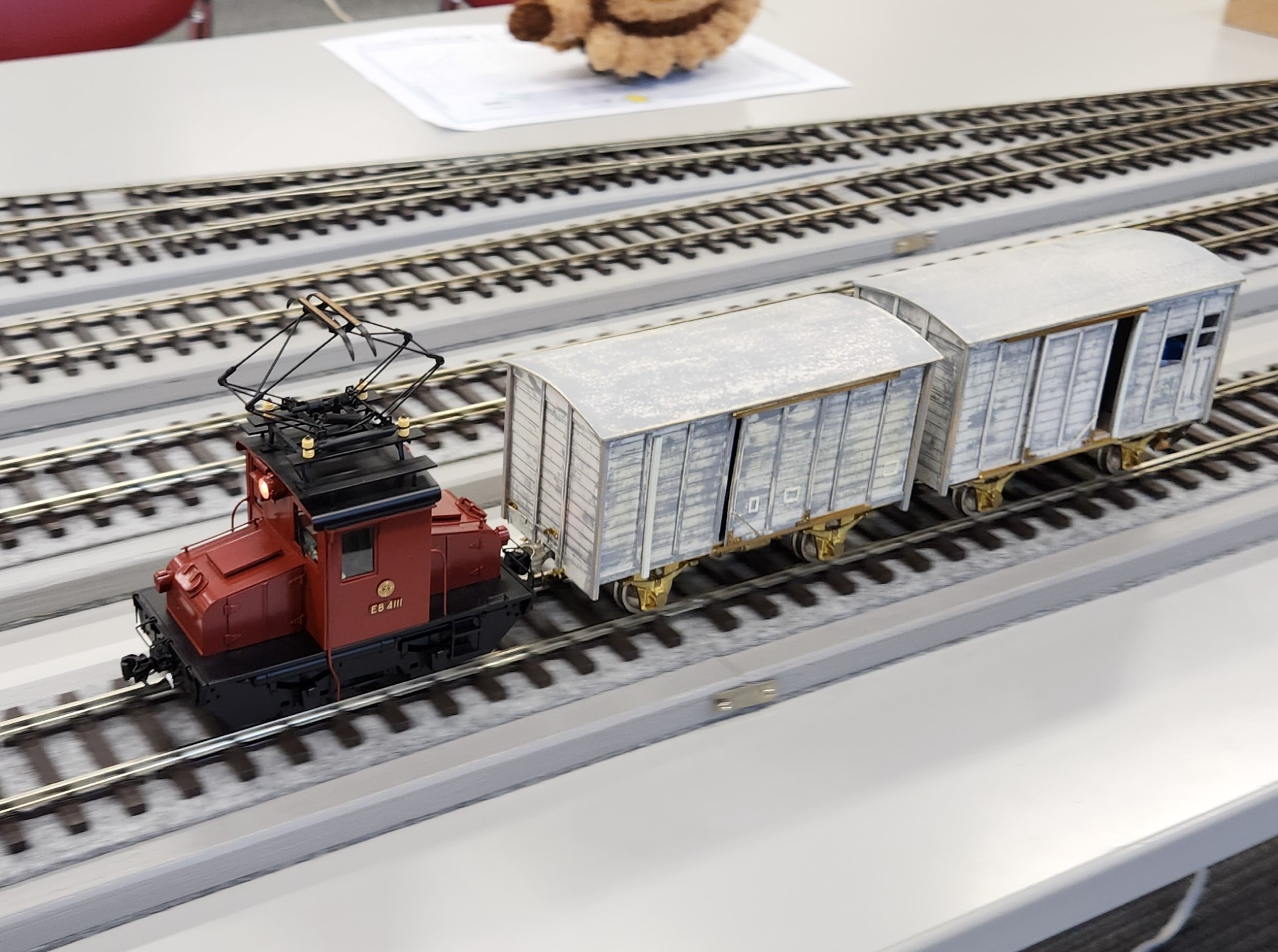 上田交通EB4111が牽くミニ貨車（安西様）